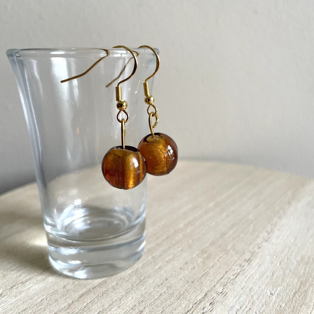 Zia Beaded Earrings NWT handmade metallic delicate lightweight vintage statement
